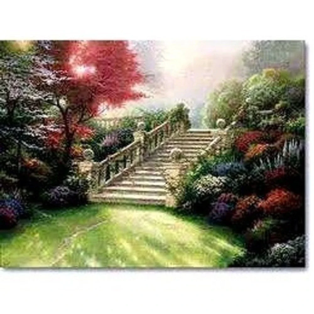 VTG Thomas Kinkade Wallpaper Border Stairway to Paradise Lot 3 NIP 45ft 10